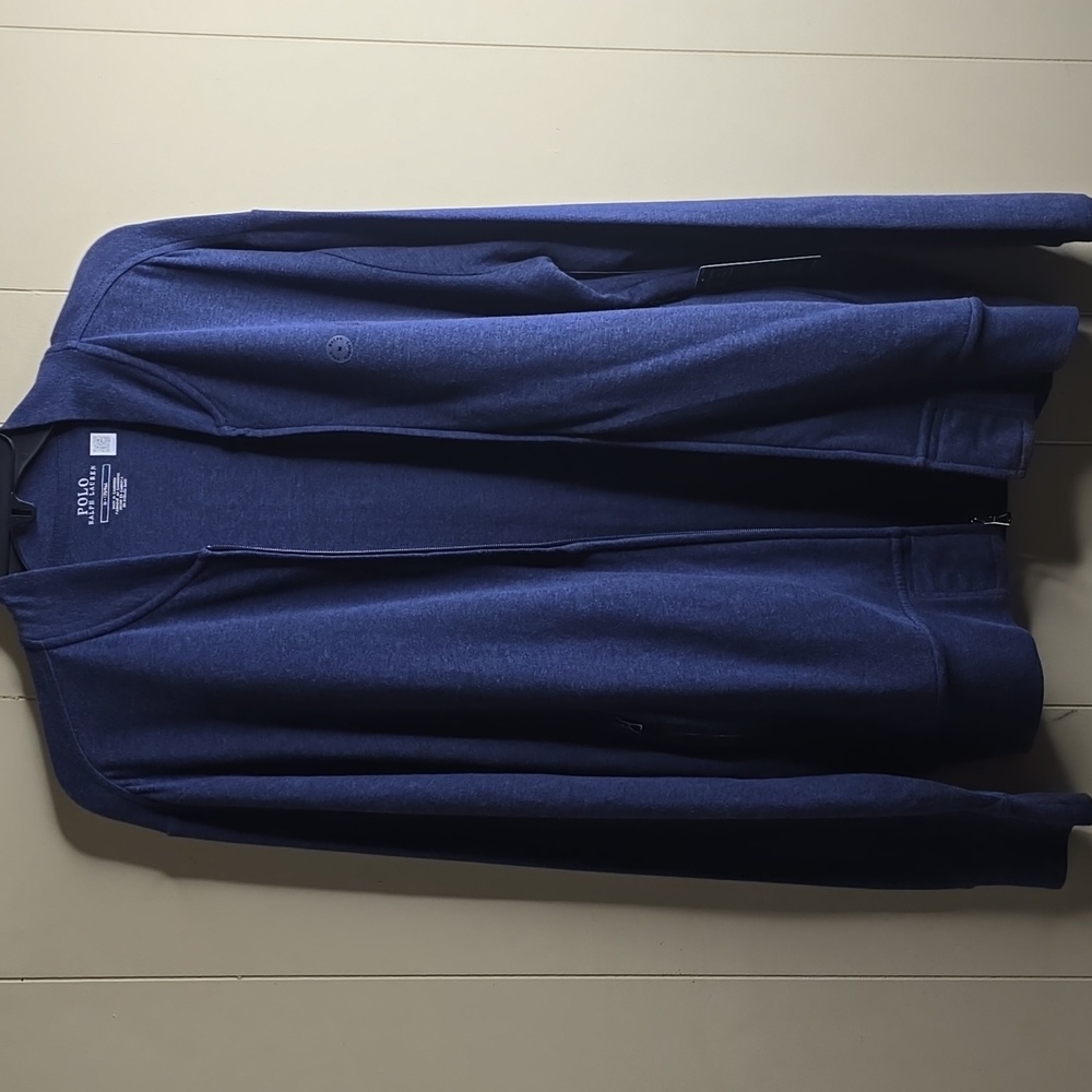 Polo Ralph Lauren Mens Double Knit Luxury Jersey Full Zip Sweater  Medium - Picture 7 of 12